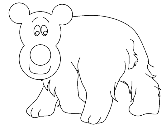 polar bear coloring page