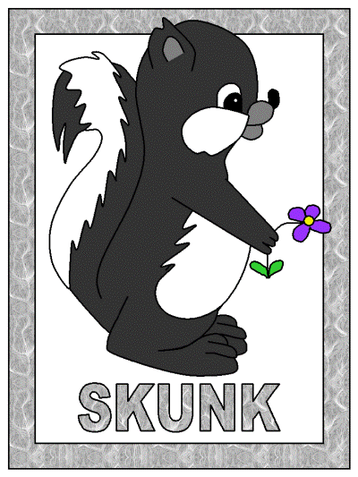 skunk coloring page