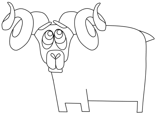 ram coloring page
