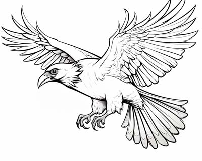 raven coloring page