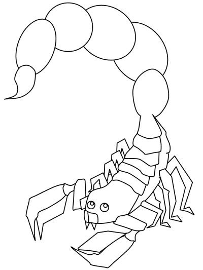 scorpion coloring page