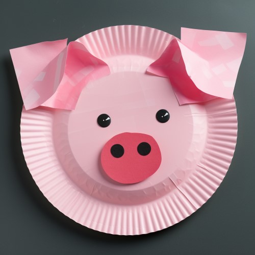 Paper Plate Pig Craft