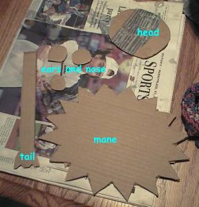 Paper Mache Lion Book Holder