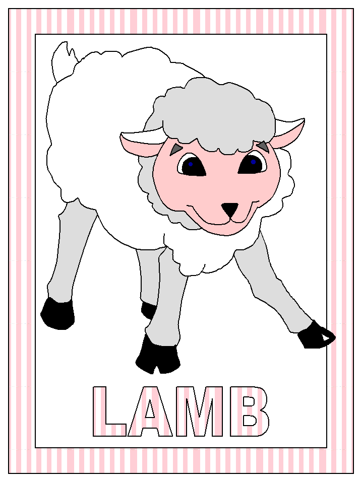 lamb printable poster