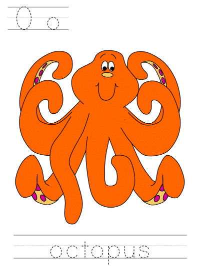 octopus print practice worksheets