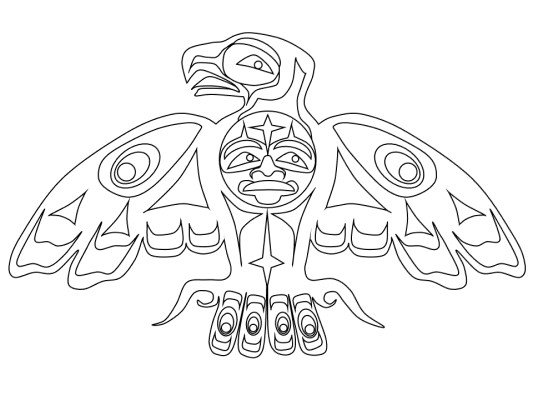 Native American art coloring page