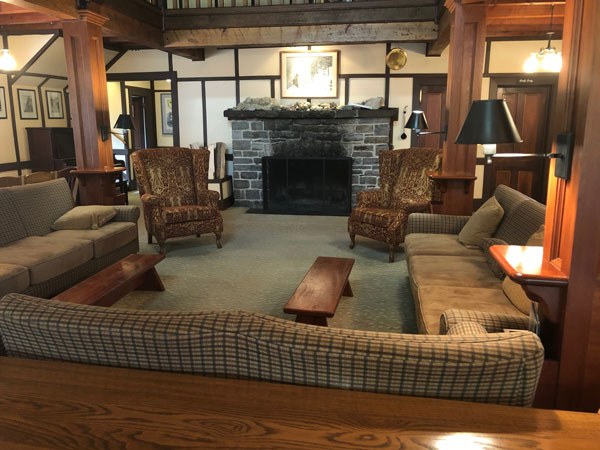 Gathering area in the lodge.