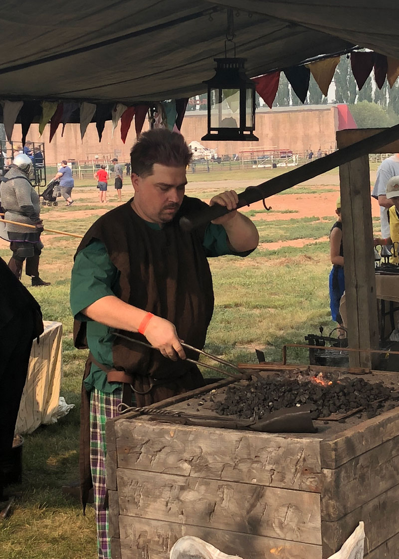 Blacksmithing demonstrations.