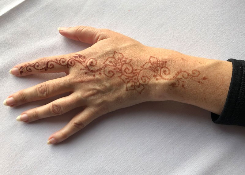 Two days after henna tattoo.