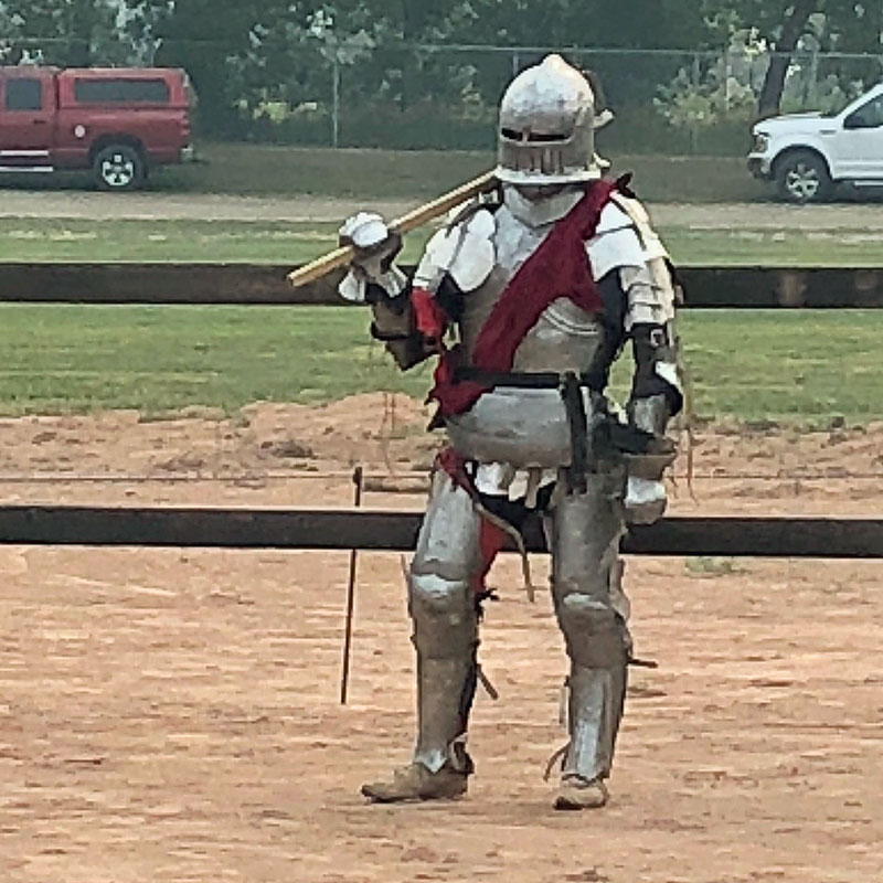 Knight waiting for the melee tournament.