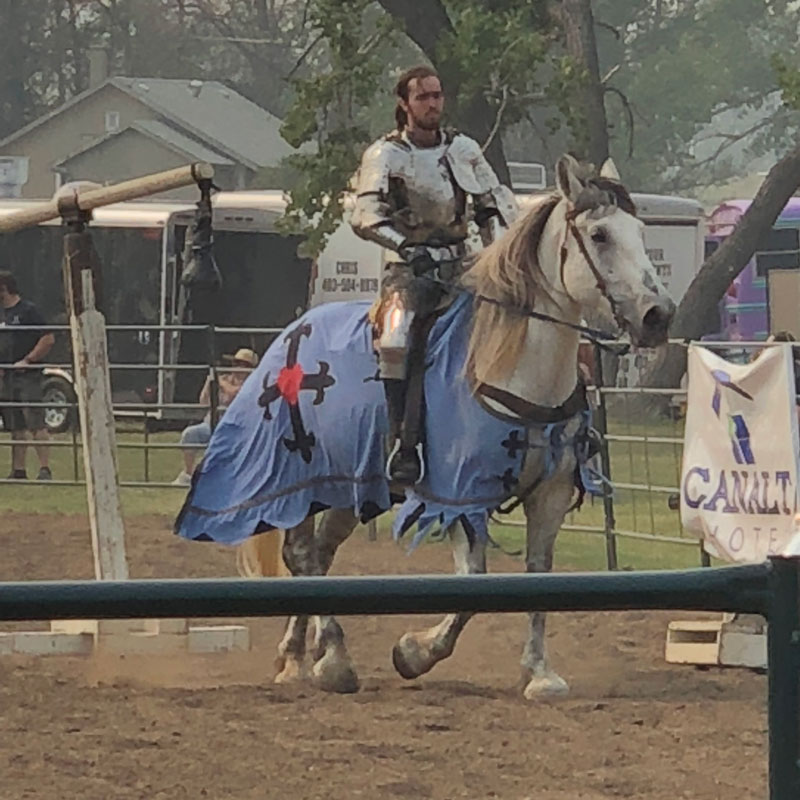 Preparing to Joust.