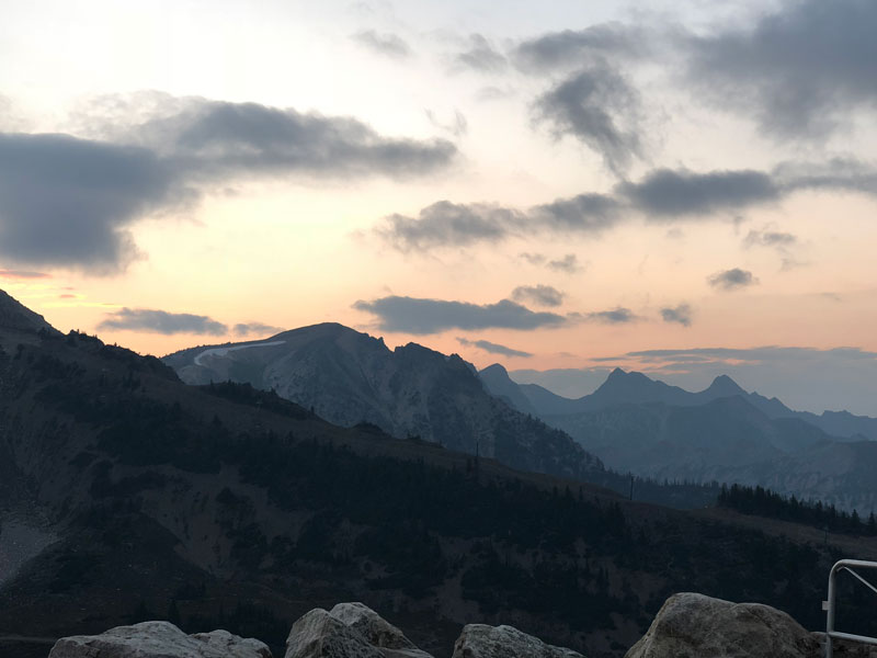 The view at dusk from Eagle's Eye.