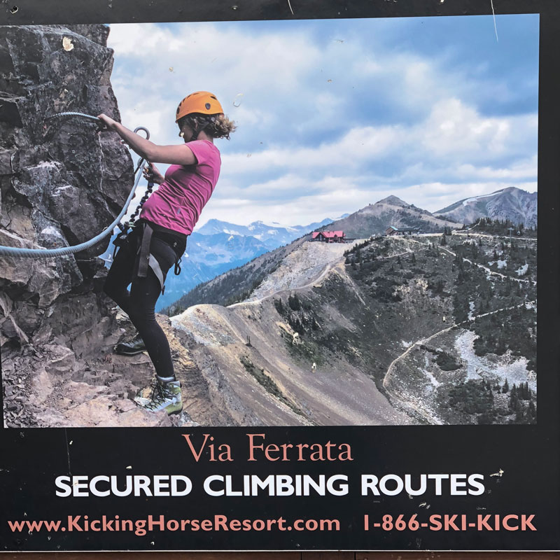 The via ferrata attraction.