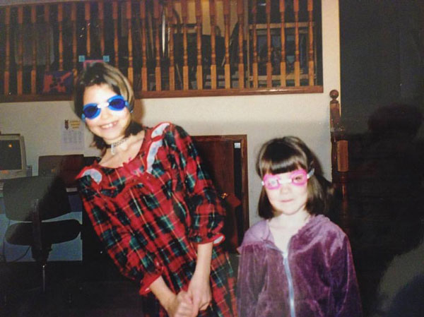 Tasha and Kaitlyn on Christmas Morning.