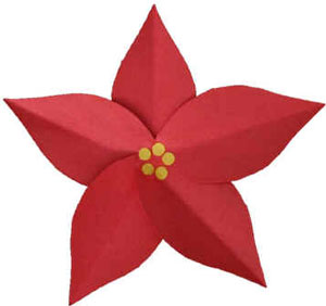 Holiday Cut and Paste: Paper Poinsettia Flowers