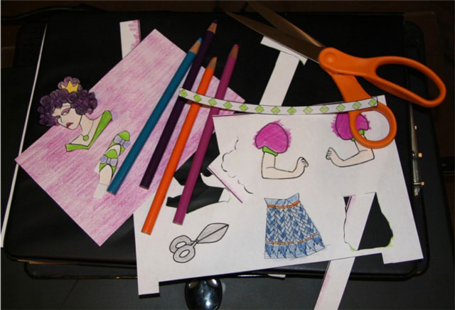 Samson and Delilah Crafts: Cutting and Colouring
