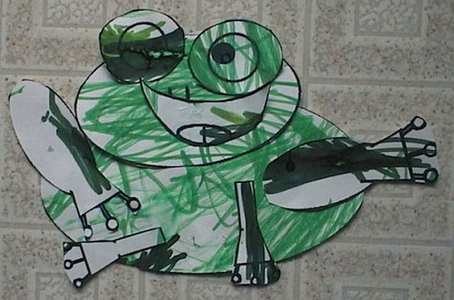 colouring page: frog