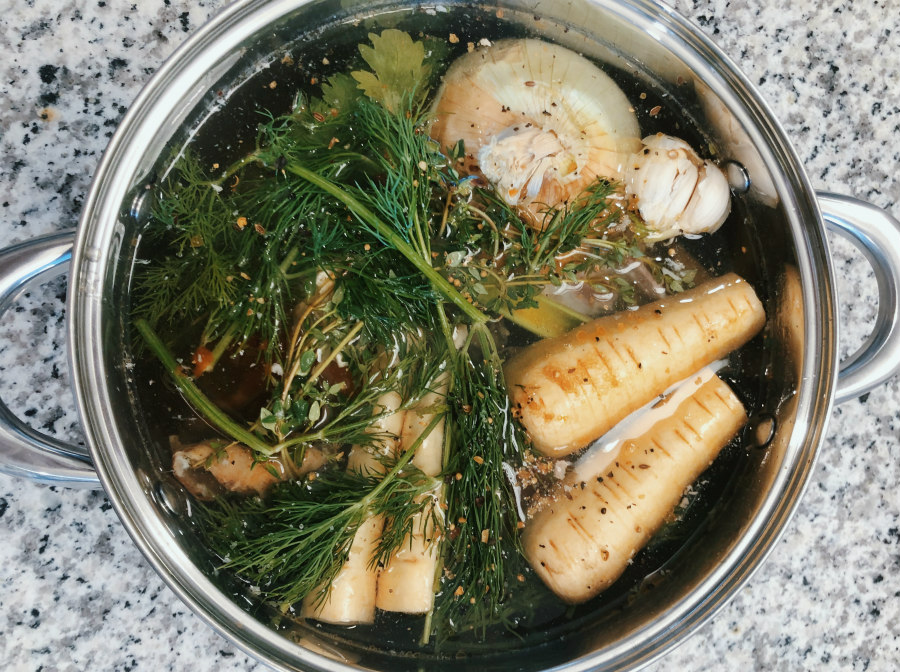 Simmer Chicken Stock