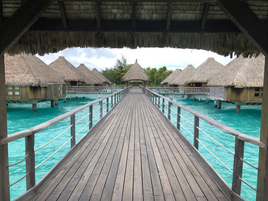 Overwater bungalows at St. Regis Bora Bora