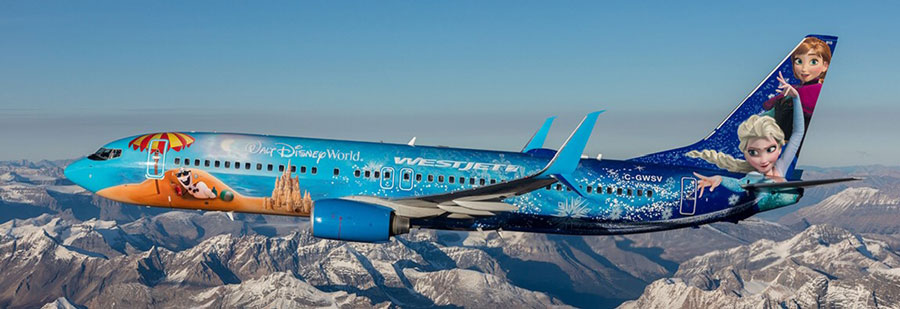 The WestJet Disney Plane