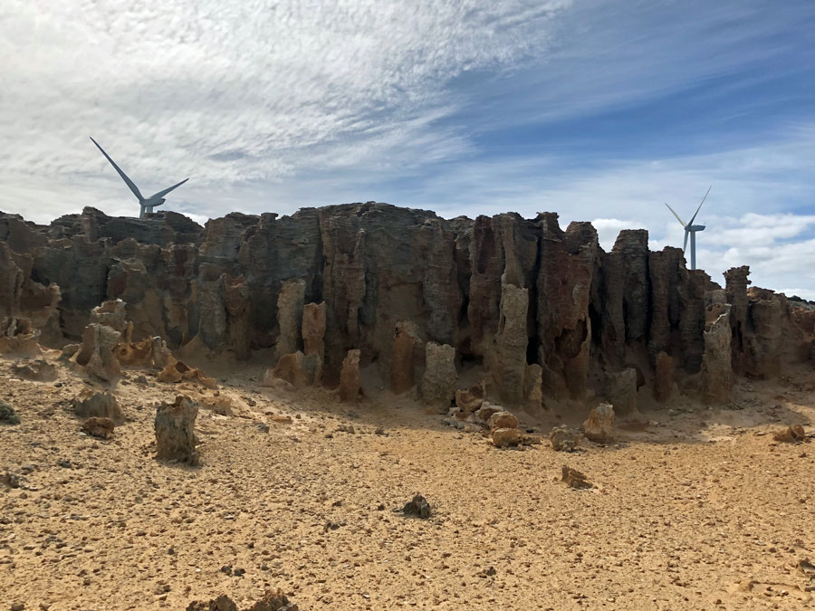 The petrified forest looks like giants were building sand castles. The petrified forest looks like giants were building sand castles.