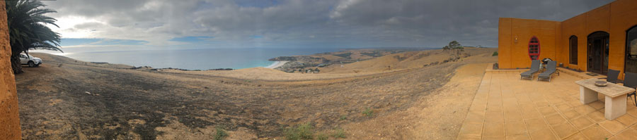 A panoramic photo from the patio of Sky House. A panoramic photo from the patio of Sky House.