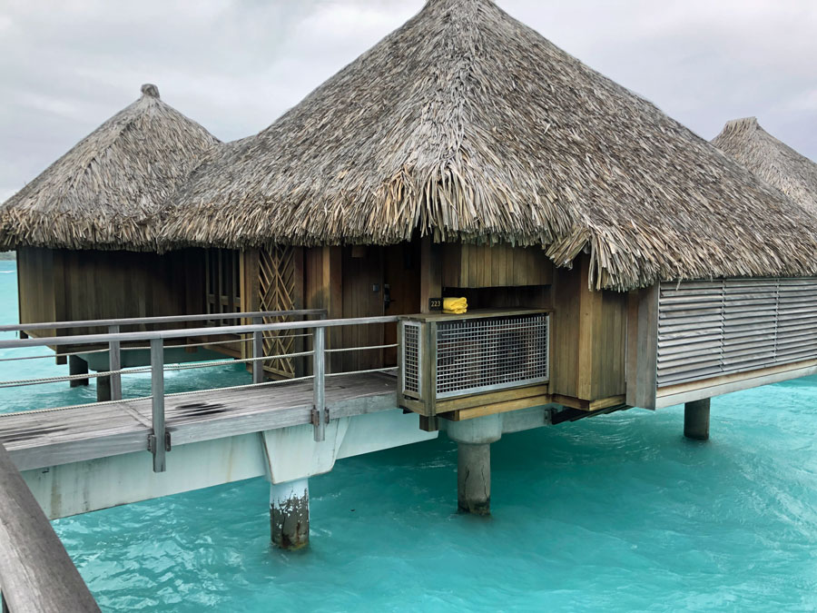 Overwater bungalow in Bora Bora.