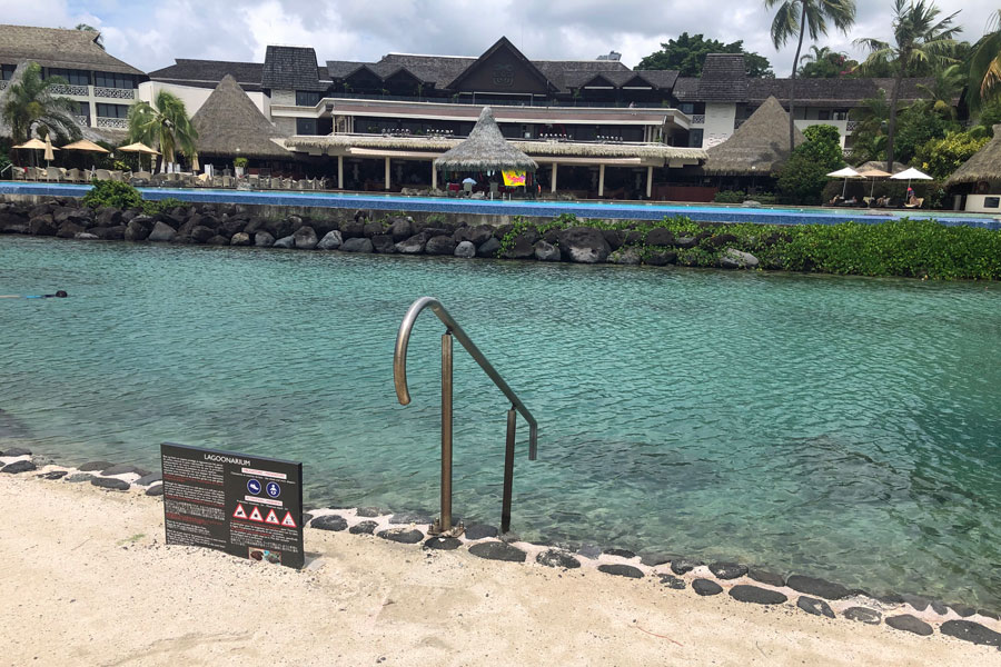 The lagoonarium was a great feature of the Intercontinental resort.