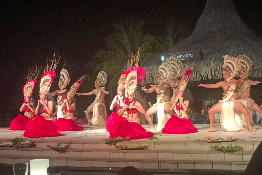 The Polynesian show at the Intercontinental Tahiti.