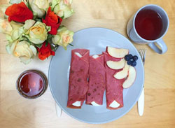 Colourful Beetroot Crepes