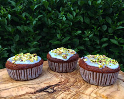 Lime, Zucchini & Pistachio Muffins