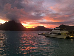 Sunset in Bora Bora.