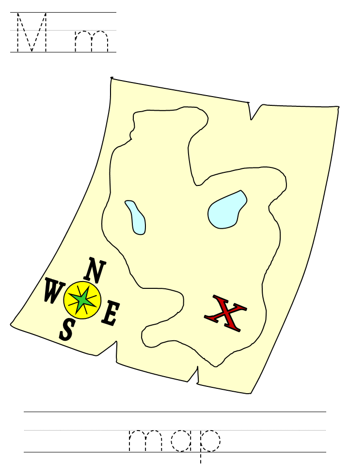 pirate map tracer pages