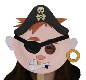 Pirate Paper Plate Mask