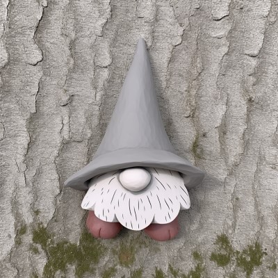 clay gnome with big hat