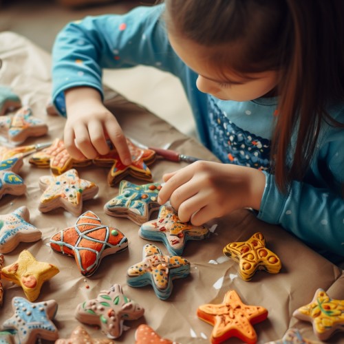 painting clay ornaments