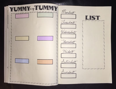 Bullet Journal Ideas: Weekly Meal Planning