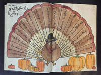 Bullet Journal Ideas: Thanksgiving pages