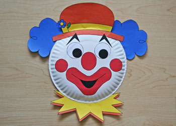 clown paper plate craft