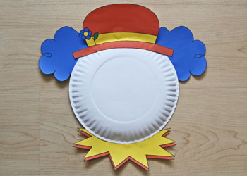 clown paper plate craft