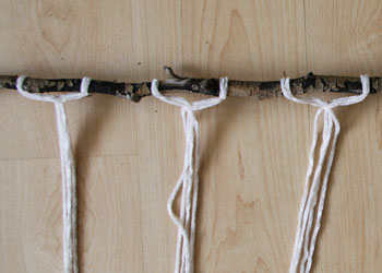 nature themed macrame wall art