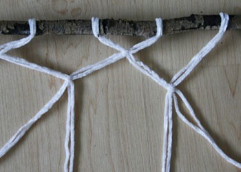 nature themed macrame wall art