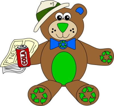 earth day bear paper craft