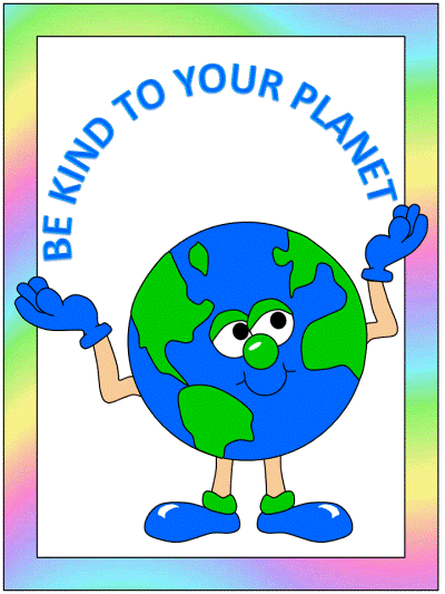 earth day be kind to your planet color poster