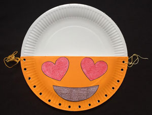 Valentine's Day card holder emoji craft
