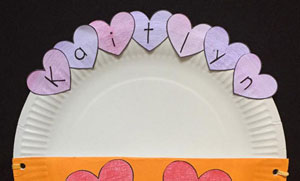 Valentine's Day card holder emoji craft