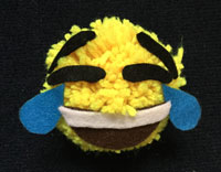 Laughing Emoji Wool Pompom