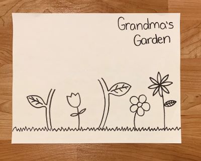 Grandma's Garden Handprint Flower Craft