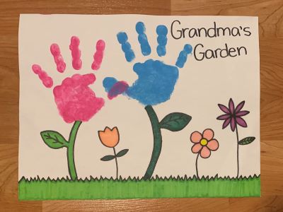 Grandma's Garden Handprint Flower Craft