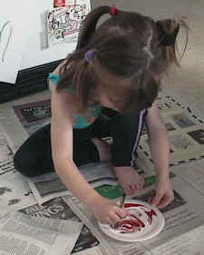 mixing paint
